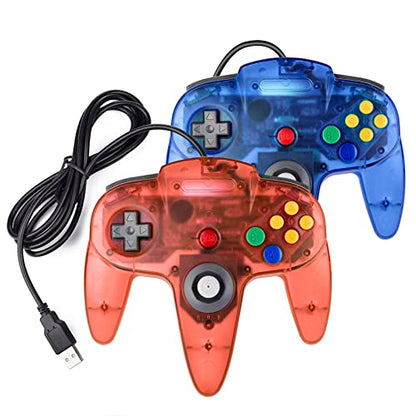 miadore 4 Pack USB Wired N64 Controller, Classic N64 PC Gamepad Joystick Controller for Windows PC MAC Linux Raspberry Pi 3