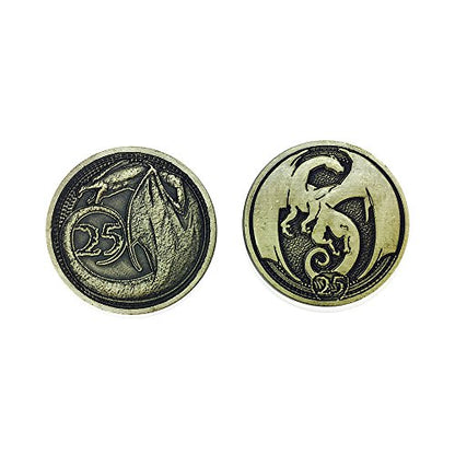 Norse Foundry Adventure Coins - A Set of 10 Metal Plated Novelty Coins in Dragon Style - Perfect for Any Roleplaying Game (RPG) or LARP Session - style: Dragons
