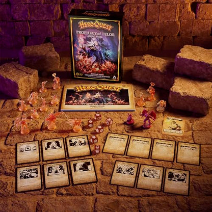 Hasbro Gaming Avalon Hill HeroQuest Prophecy of Telor Quest Pack, Requires HeroQuest Game System to Play, Dungeon Crawler Games, Ages 14+, 2-5 Players, Strategy Games