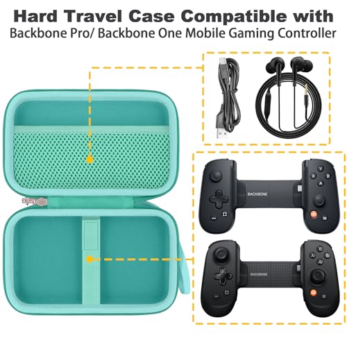 khanka Case for Backbone Pro/Backbone One iOS Mobile Gaming Controller,Carrying Case Compatible with Backbone Pro/Backbone One iOS Mobile Gaming Gamepad/Controller (Teal) - color: Teal