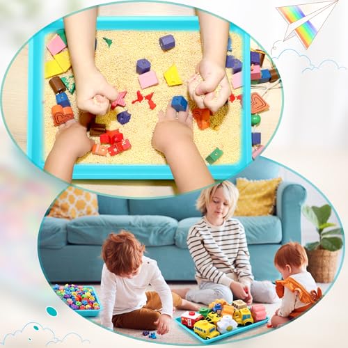Maitys 15 Pack Plastic Art Trays 12 x 16 Inch Activity Crafts Trays Sensory Tray DIY Projects, Painting, Beads, Jewelry Office Home Organizer Arts and Crafts Supplies(Mint Green) - color: Mint Green