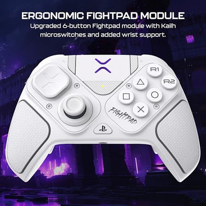Turtle Beach Victrix Pro BFG Reloaded Wireless Gaming Controller for PS5 | PS5, PS4, PlayStation, PC, Modular, Fightpad Module, Hall-Effect Sticks, Triggers, 4 Remappable Buttons, Esports, White - color: White