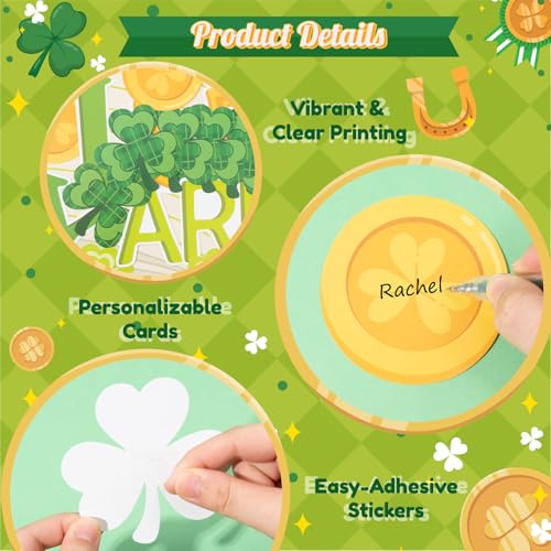 TICIAGA St.Patrick’s Day Book Learning Bulletin Board - 66Pcs Book are Lucky Charms Shamrock Bookshelf Cutout Border with Book Flag Banner for Irish School Library Classroom Chalkboard Wall Decoration - style: St Patricks Da