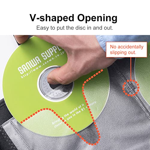 SANWA 240 Capacity CD Case, DVD Blu Ray Case Holder with Handle & Zippers | Hardshell CD Binder Storage Box, Portable, Dust & Scratch-proof, Movie Music Media Disc Wallet, for Home, Office, Car, Black - size: 240