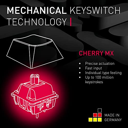 Cherry MX 3.0S Wired Mechanical Gaming Keyboard MX Brown Switches | Robust Aluminum Housing, RGB-Lighting, Full Key Rollover, Anti Ghosting, Black - color: Black w/Brown Switch