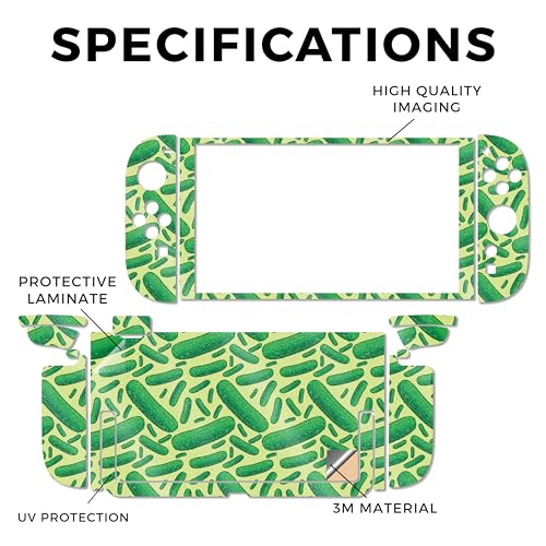 Glossy Glitter Gaming Skin Compatible with Nintendo Switch 2 Console Only - Pickles - Premium 3M Vinyl Protective Wrap Decal Cover - Easy to Apply | Crafted in The USA by MightySkins - color: Pickles, size: Switch 2 Console Skin Only, style: Glossy Glitte