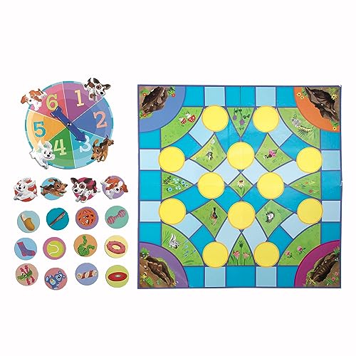 eeBoo: Puppy Fuffle - A Game of Counting & Simple Strategy, Kids Spinner Board Game, Collect Toys & Treats, Preschool, Ages 4+, 2-4 Players, 15-25 Min - style: Puppy Fuffle