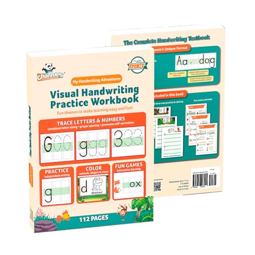 Channie's Alphabet Tracing & Kids Writing Pad, Practice Visual Handwriting & Storytelling Workbooks, 80 Pages, Grades PreK – 1st, Summer School, Learning Workbook for Homeschool and After School - style: Alphabet Tracing & Writing Pad