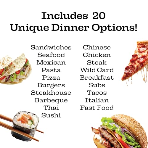 Dinner Decider Electronic Keychain – Food Decision Dice for Couples & Families | Date Night Electronic Dice Game with 20 Dinner Options | Fun Novelty Gift, What’s For Dinner, What to Eat Decider