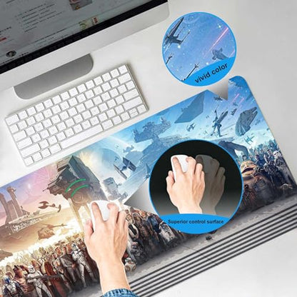 XXL Large Gaming Mouse Pad The Chosen One Custom Desk Pad,Mousepad with Anti-Slip Rubber Base,Stitched Frame Mouse Mat,Portable Desk Mat for Computer Keyboard Mice Laptop & PC,31.5X15.7 Inch - color: Pattern01