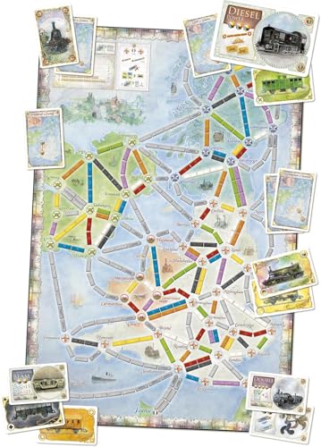 Asmodee Ticket to Ride United Kingdom + Pennsylvania Board Game Expansion - Strategy Game, Family Game for Kids & Adults, Ages 8+, 2-5 Players, 30-60 Minute Playtime | Train Route Strategy Game, Family Game for Kids & Adults, Ages 8+, 2-5 Players, 30-60 M