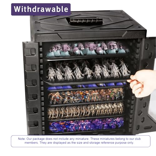 Miniature Carrying Case, Display and Transport Action Figure Display case for Warhammer 40k. (rectangular)