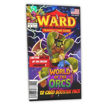 Ward TCG: Booster Pack - World of The Orcs - (Gen 3) - Intense Tactical Battles - Legendary Card Collecting (Booster Pack Including 12 Official Ward Cards) - Join The Addiction That is Ward TCG