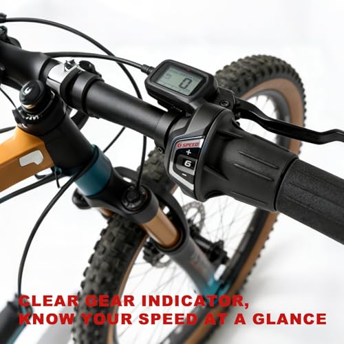 6 Speed Bike Shifter SL-RV300-6 Speed Shifter Lever Bicycle Twist Grip Thumb Gear Shifter for MTB Folding Mountain Bike - size: RV300-6R