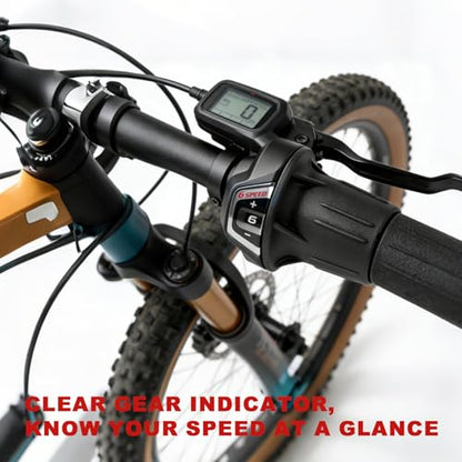 6 Speed Bike Shifter SL-RV300-6 Speed Shifter Lever Bicycle Twist Grip Thumb Gear Shifter for MTB Folding Mountain Bike - size: RV300-6R