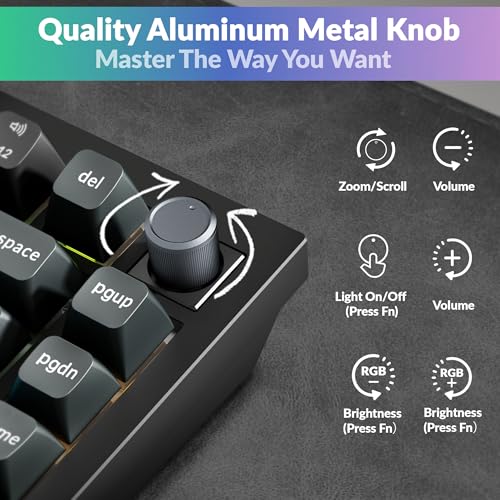 Keychron Q1 Ultra 8K 75% Wireless Mechanical Keyboard, Aluminum Hot-Swappable RGB, Red Switch, 82 Keys, 600h Battery Life, 2.4GHz/Bluetooth/Wired, ZMK Programmable, Mac Windows Linux – Black - color: Keychron Silk POM Switch - Red