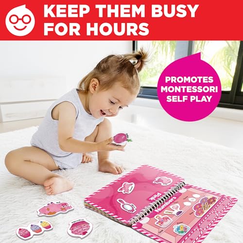 Doctor Jupiter My First Montessori Busy Book for Toddlers 1+ Year Olds | Preschool Learning Activities - Educational Travel Toys | Birthday Gift for Girls Ages 1,2,3 - style: Girls' First Busy Book: 1+