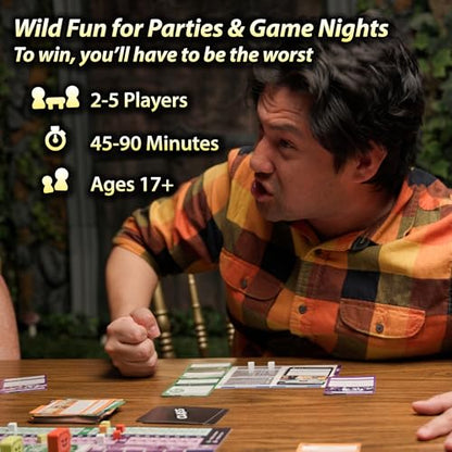 Board Game – A Comedy Game of Fame, Money, and Chaos | Strategy Party Game for Adults & Teens | 2–5 Players