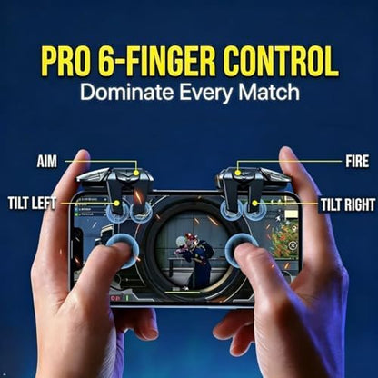 PUBG Mobile Triggers 13 in 1 Combo, 4 Gaming Triggers Mobile Phone Game Controller for PUBG/Knives Out/Call of Duty/Rules of Survival, Aim & Fire Trigger for iPhone & Android Phone (Boy) | L2R2 gaming trigger, compatible with iPhones & Android Cell Phones