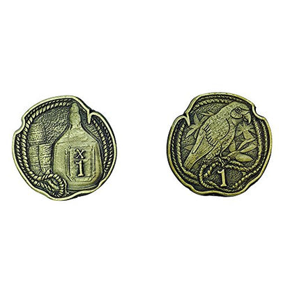 Pirate Variety Set of 10 (Plated Metal Novelty) Adventure Coins for RPG LARP DND Pathfinder Treasure Booty - style: Novelty