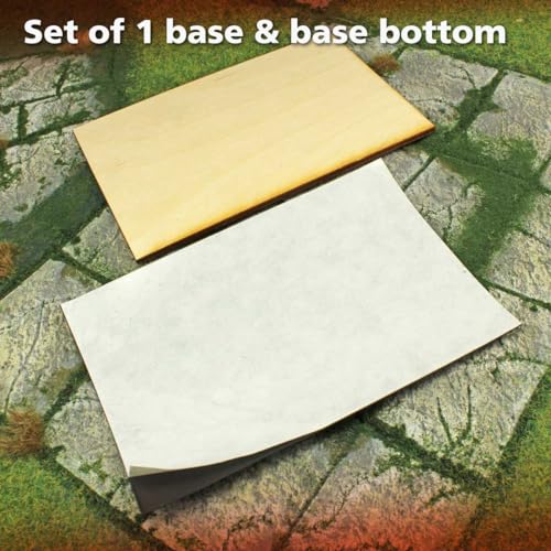 LITKO Ready Base Kit | Compatible with The Old World | 100x150mm Artillery | Twenty 3mm plywood bases + magnets | Magnetize minis for storage & steel trays | Infantry - style: 100x150mm Rectangular