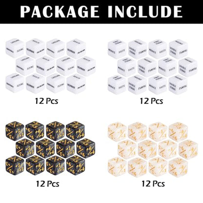 48 Pieces Abilities Keywords Counter Dice Plus One MTG Dice Counters Set Creature +1 Tokens for MTG, TCG, Magic Card Games Accessories