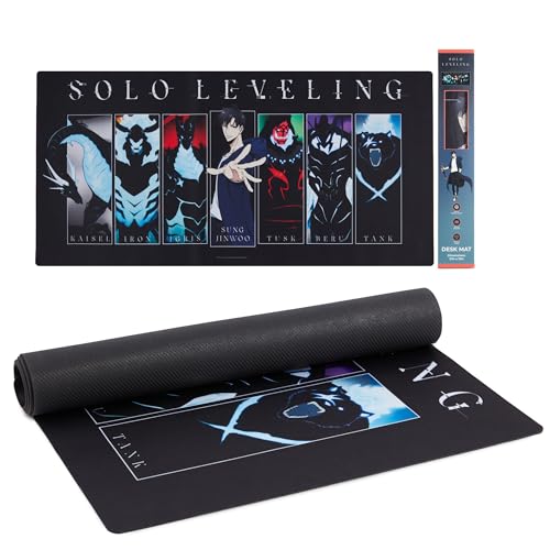Culture Fly Large Gaming Mouse Pad (31" x 15") - Solo Leveling Extended XL Computer Desk Mat, Cool Anime Keyboard Deskmat, Big Desktop Deskpad for Gamer, Long Oversized PC Mousepad for Laptop - color: Solo