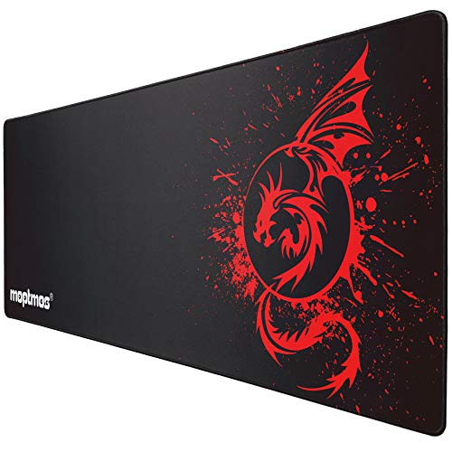 A-Red Large Dragon Gaming Mouse Mat - Gamer Office Computer Mouse Pad - color: A-Red