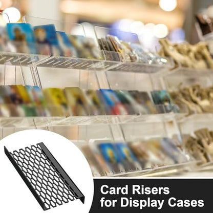 Yalikop 36 Pcs Trading Card Risers for Display Case,Grid | Acrylic Modular Display Risers for Cardshow Vendor Sport Card Board Game - style: Grid