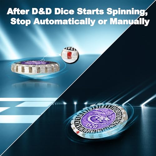 Metal DND Dice Set Spinning Dungeons and Dragon Dice Set Metal Dragon Polyhedral Magic 7 PCS Dice Set with Gift Box for Dungeons and Dragons Table Games Play Cards MTG(GyroDice_Pearl Silver Black) - color: Spinning Dice_pearl Silver Black