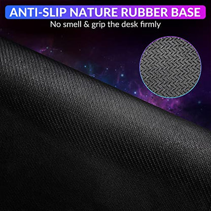 Gimars RGB Mouse Pad with Wrist Rest Support, 12 x 10 in Extra Large Ergonomic Gaming Mouse Pad with 10 LED Lighting Modes, Non-Slip Rubber Base for PC Gaming & Office - color: RGB-Wrist Rest