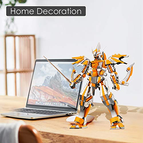 Piececool 3D Puzzles for Adults Metal Mecha Figure Model Kits-Crescent Blade Armor, Building Kit for Teens Great Birthday Gifts, 285 Pcs - color: Crescent Blades