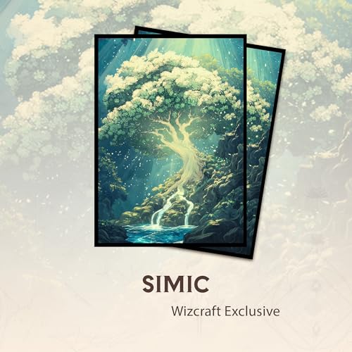 Green-Blue Guild - MTG Card Sleeves, 104ct, Standard Size, Smooth | Perfect for Double Sleeving, Smudge Resistant Matte Back, Standard 66x92mm - Compatible with Magic The Gathering & TCG Cards - color: Simic