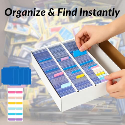 Toploder Trading Card Storage Box,1-Pack 4000 Count,Bulk Box For Card With Dividers&Labels,Card Storage Boxes for TCG/Magic/Mtg Basketball sports Cards - style: 5 Row-1 pack