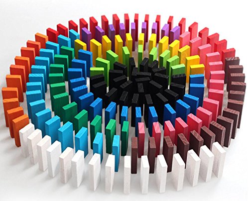 120pcs Wooden Dominos Blocks Set, Kids Game Educational Play Toy, Domino Racing Toy Game (120PCS)