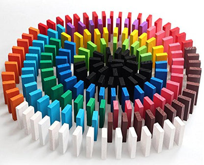 120pcs Wooden Dominos Blocks Set, Kids Game Educational Play Toy, Domino Racing Toy Game (120PCS)