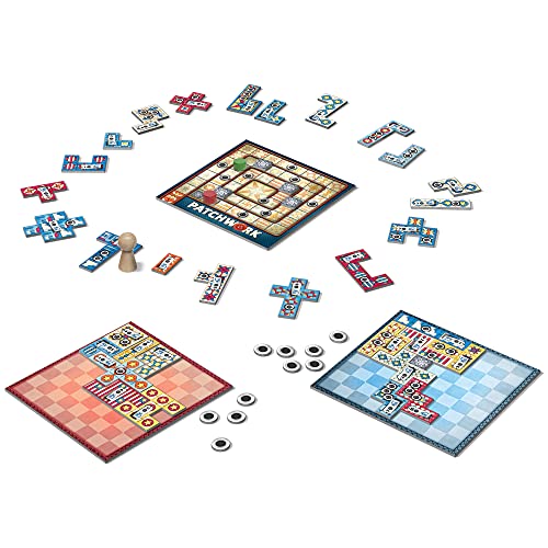 Patchwork Americana Edition Board Game - A Two-Player Quilting Strategy Game by Uwe Rosenberg! Interactive Puzzle Game for Kids & Adults, Ages 8+, 2 Players, 30 Minute Playtime, Made by Lookout Games