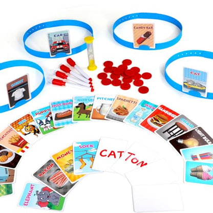 Headbands Game for Kids – Guessing Board Game to Boost Vocabulary, Critical Thinking, and Social Skills – Quick Question Family Game Night for 2–4 Players – Travel-Friendly Fun (Mixed Theme) - style: DIY Mixed