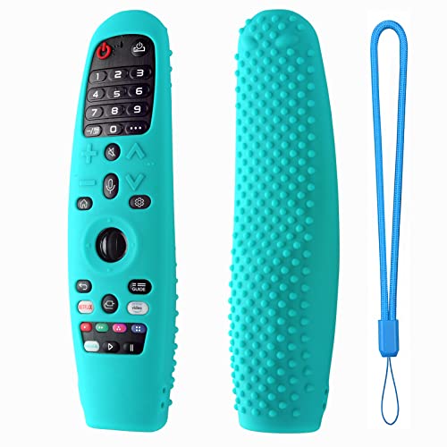 Hi Color Silicone Cover for LG AN-MR600/AN-MR650 / AN-MR18BA / AN-MR19BA/AN-MR20GA TV Remote Control Protective Sleeve for LG Magic TV Remote Cover Case(Mint Green) - color: mint green