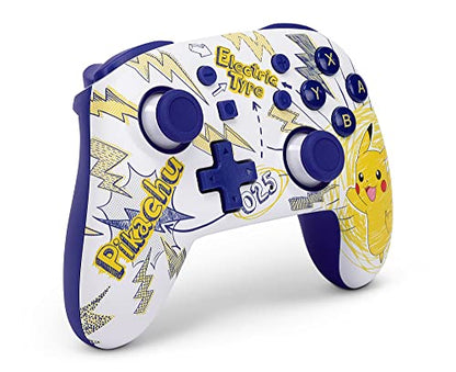PowerA Nano Enhanced Wireless Controller for Nintendo Switch - Pokémon: Pikachu School Days, mini, portable, gamepad, motion controls, bluetooth - color: Pikachu School Days