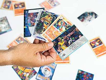 100 Blue Holographic Card Sleeves Perfect Fit Shiny Trading Card Sleeves Standard Size Pokemon Sleeves | Fits Metazoo, Magic The Gathering, Pokemon, Dragon Ball Super