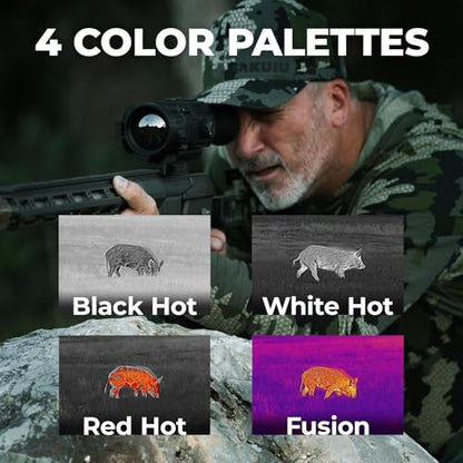 AGM Global Vision Rattler V2 Thermal Imaging Scope for Hunting, High Resolution with High Sensitivity Thermal Optics, Waterproof & Durable, Includes Thermal Targets & Cleaning Cloth - style: 25-384