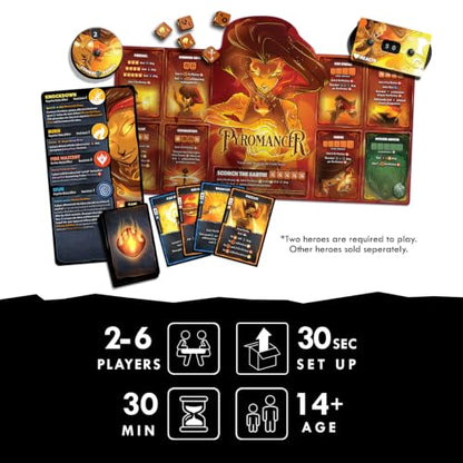 Dice Throne Box Game - Strategic Dice & Card Battler (Pyromancer) - style: Pyromancer