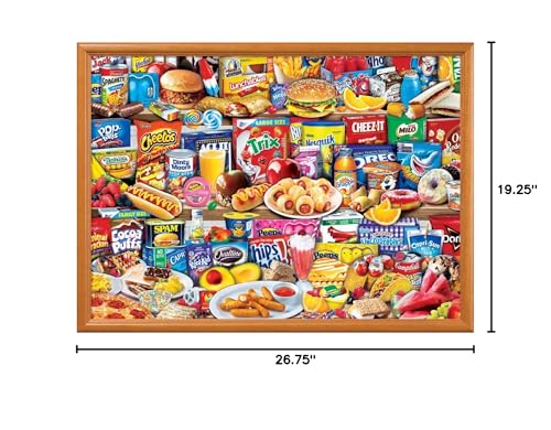 MasterPieces Kids Favorite Foods 1000-Piece Jigsaw Puzzle - Eco-Friendly Matte Finish - 19.25"x26.75" - Bonus Poster - Quality Guaranteed - size: 1000 Piece with Bonus Poster