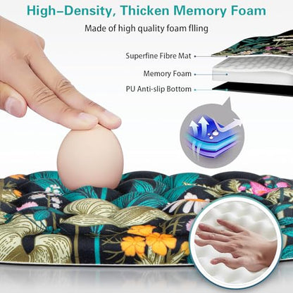 Canjoy Mouse Pad with Wrist Rest, Ergonomic Wrist Support with Massage | Ergonomic Massage Design & Relax and Relieve Fatigue & Non-Slip & PU Base, Comfortable Computer Mousepad for Office Home - color: Flowers & Weeds