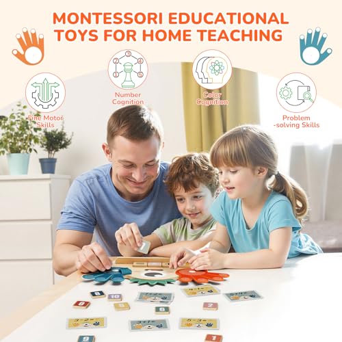 Finger Counting Math Toy for Kids 3-5, Montessori Monster Math Toy with Number Blocks, Hands-On Addition & Subtraction Learning Toy, Educational Birthday Gift for Toddlers - size: SIZE A