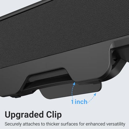 INGA Computer Speakers, USB Plug and Play Desktop Speakers, Wired Computer Soundbar for Gaming/Meetings, Easily Clamps to Monitor, Compatible with PC, MAC, Laptop 10 W - size: Speaker