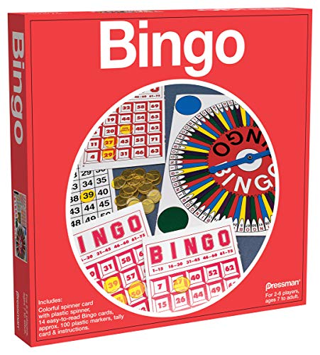 Pressman Toy Bingo in Red Box , 5" - color: Multi-colored