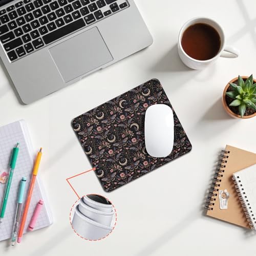 Dark Floral Butterfly Witchy Mouse Pad, Mystical Gothic Moth Mouse Pad for Home Office Computer Gaming Desk Essentials, Butterfly Gifts for Women, 9.5x7.9 Inch - color: 05Child