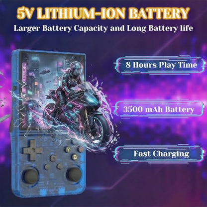 Upgrade S600 Retro Gaming Console, Anti-Slip Patterns Retro Handheld Game Console, 4.0 Inch 720x720 IPS Screen and 18,000+ Classic Games Retro Game Console for Gaming/Playdate/Party/Gift, Blue 64G - style: Blue 64G
